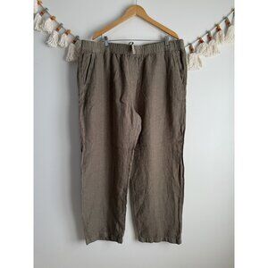 Madewell Mens 100% Linen Drawstring Pant Pressed Sage Coastal Casual Relaxed NWT